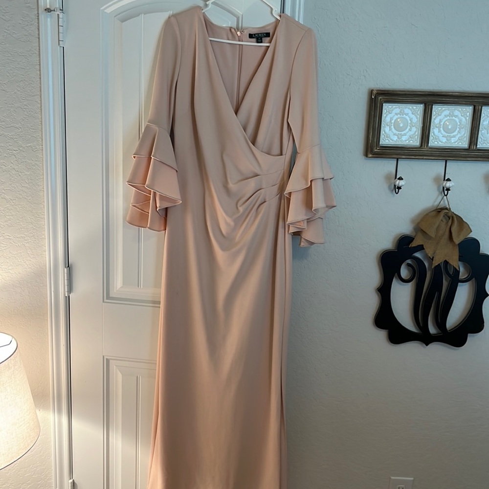 Blush Ralph Lauren maxi dress.